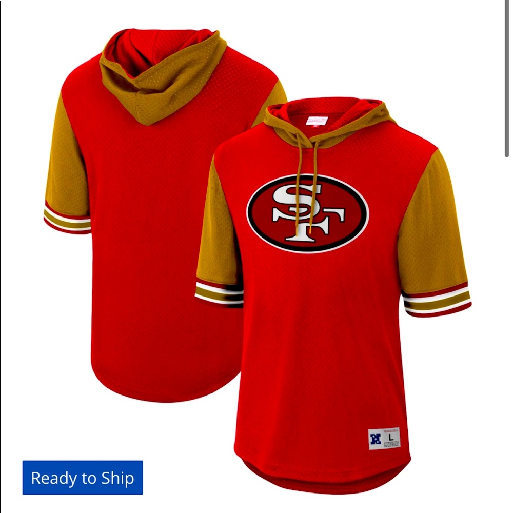 San Francisco 49ers Mesh Short Sleeve Hoodie